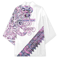 Mawhero Paua shell Kowhaiwhai Taniko Personalised Kimono Taniwha Maori Tribal Style LT9 - Polynesian Pride
