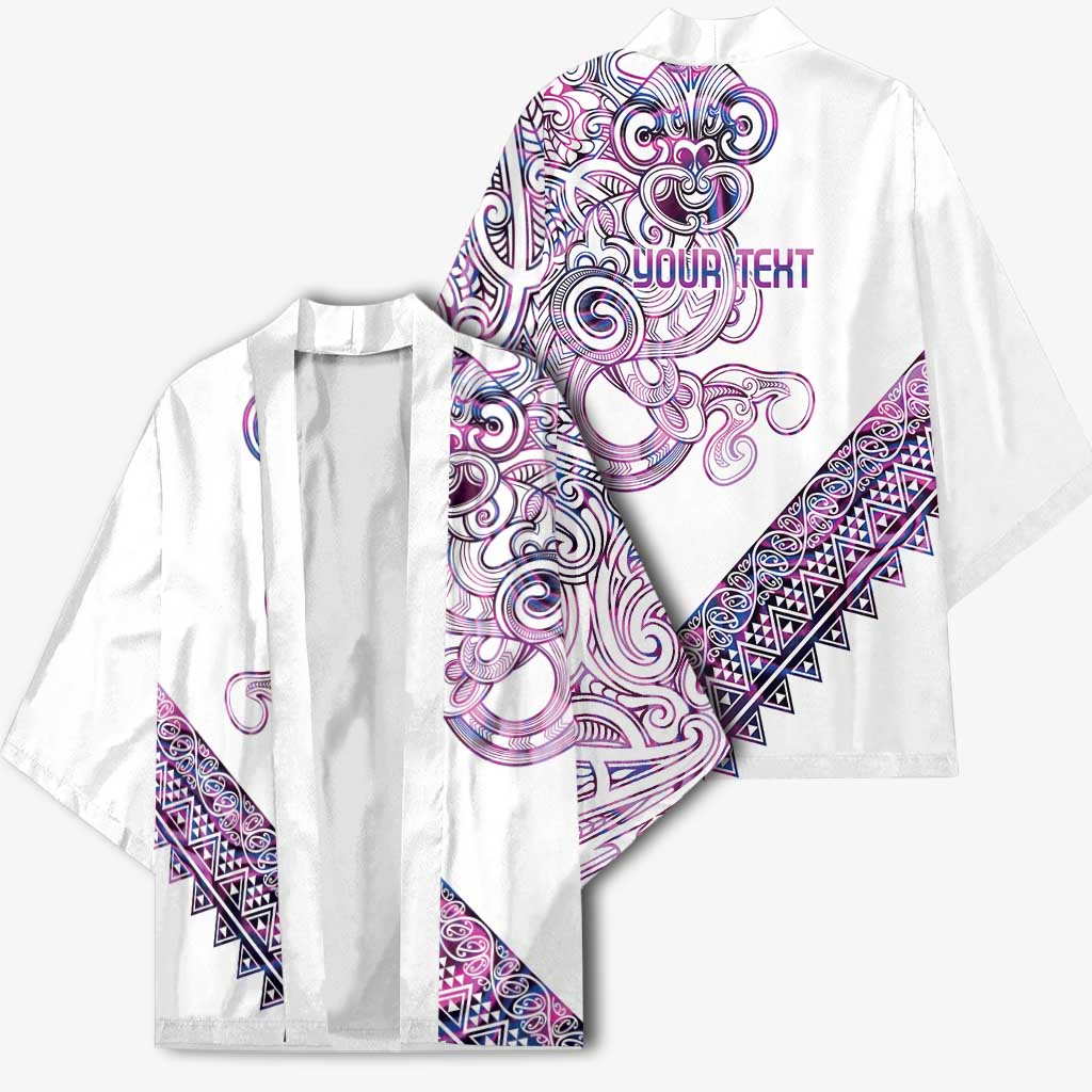 Mawhero Paua shell Kowhaiwhai Taniko Personalised Kimono Taniwha Maori Tribal Style LT9 - Polynesian Pride