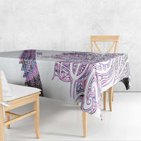 Mawhero Paua shell Kowhaiwhai Taniko Personalised Tablecloth Taniwha Maori Tribal Style LT9 - Polynesian Pride