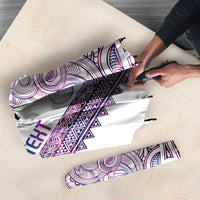 Mawhero Paua shell Kowhaiwhai Taniko Personalised Umbrella Taniwha Maori Tribal Style