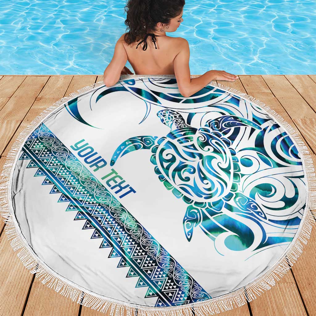 Kahui Whetu Paua shell Kowhaiwhai Taniko Personalised Beach Blanket Turtle Tattoo Maori Tribal Style LT9 - Polynesian Pride