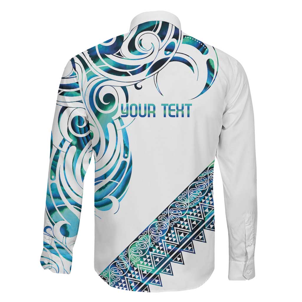 Kahui Whetu Paua shell Kowhaiwhai Taniko Personalised Family Matching Off Shoulder Short Dress and Hawaiian Shirt Turtle Tattoo Maori Tribal Style