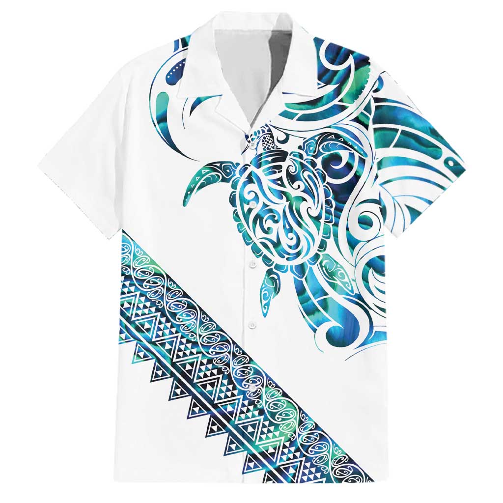 Kahui Whetu Paua shell Kowhaiwhai Taniko Personalised Family Matching Tank Maxi Dress and Hawaiian Shirt Turtle Tattoo Maori Tribal Style