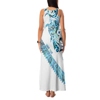 Kahui Whetu Paua shell Kowhaiwhai Taniko Personalised Family Matching Tank Maxi Dress and Hawaiian Shirt Turtle Tattoo Maori Tribal Style