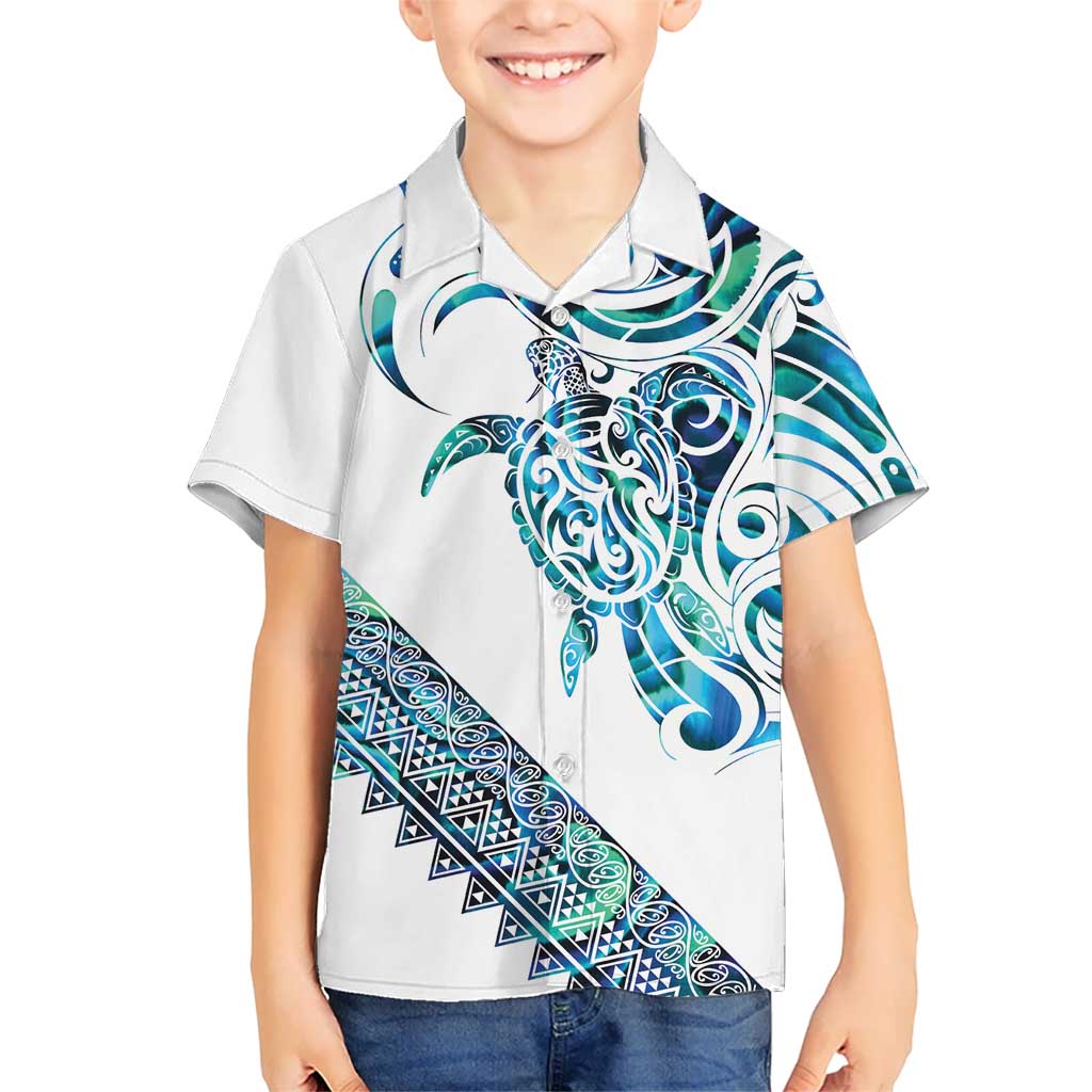 Kahui Whetu Paua shell Kowhaiwhai Taniko Personalised Family Matching Tank Maxi Dress and Hawaiian Shirt Turtle Tattoo Maori Tribal Style