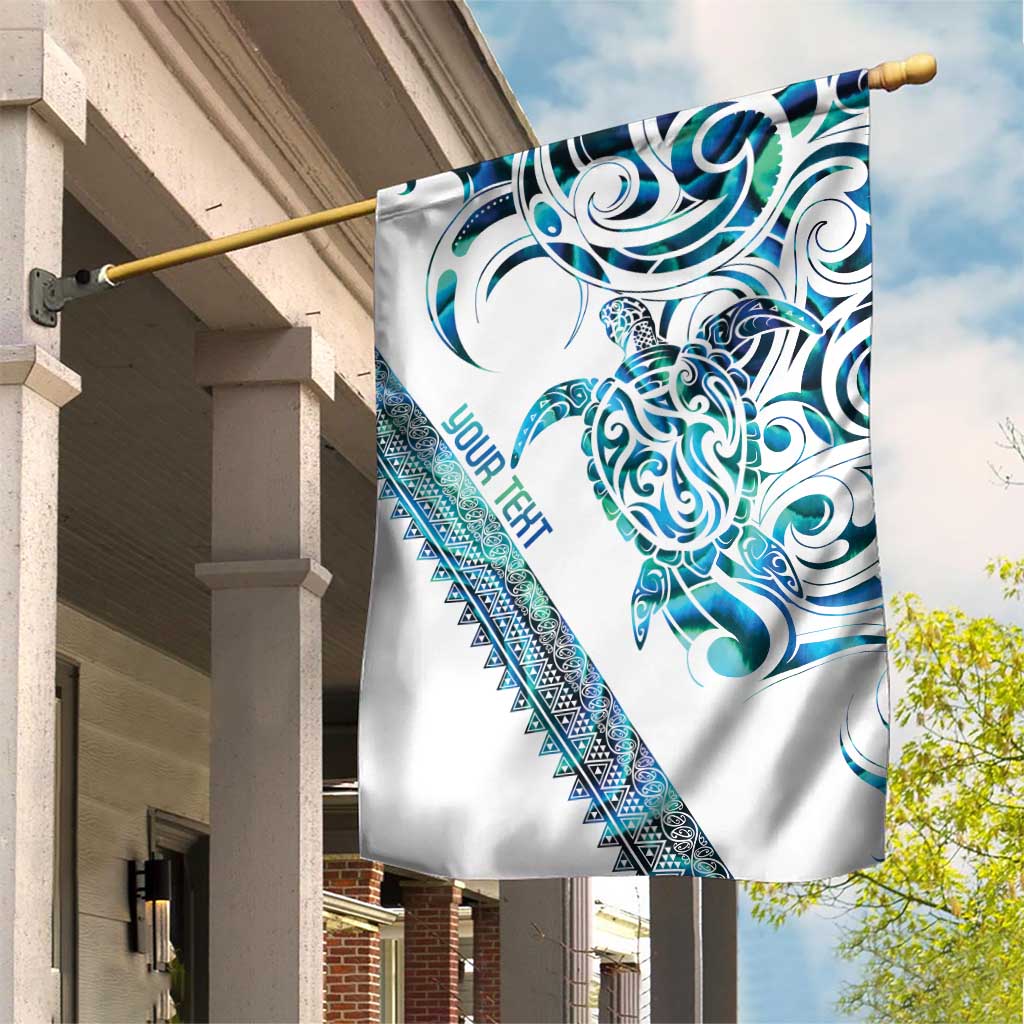 Kahui Whetu Paua shell Kowhaiwhai Taniko Personalised Garden Flag Turtle Tattoo Maori Tribal Style