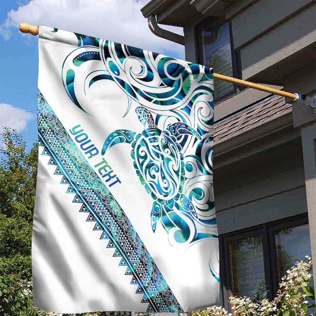 Kahui Whetu Paua shell Kowhaiwhai Taniko Personalised Garden Flag Turtle Tattoo Maori Tribal Style