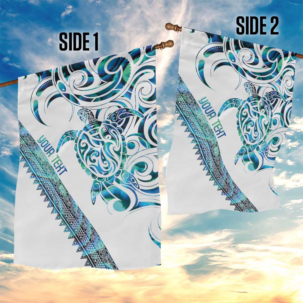 Kahui Whetu Paua shell Kowhaiwhai Taniko Personalised Garden Flag Turtle Tattoo Maori Tribal Style