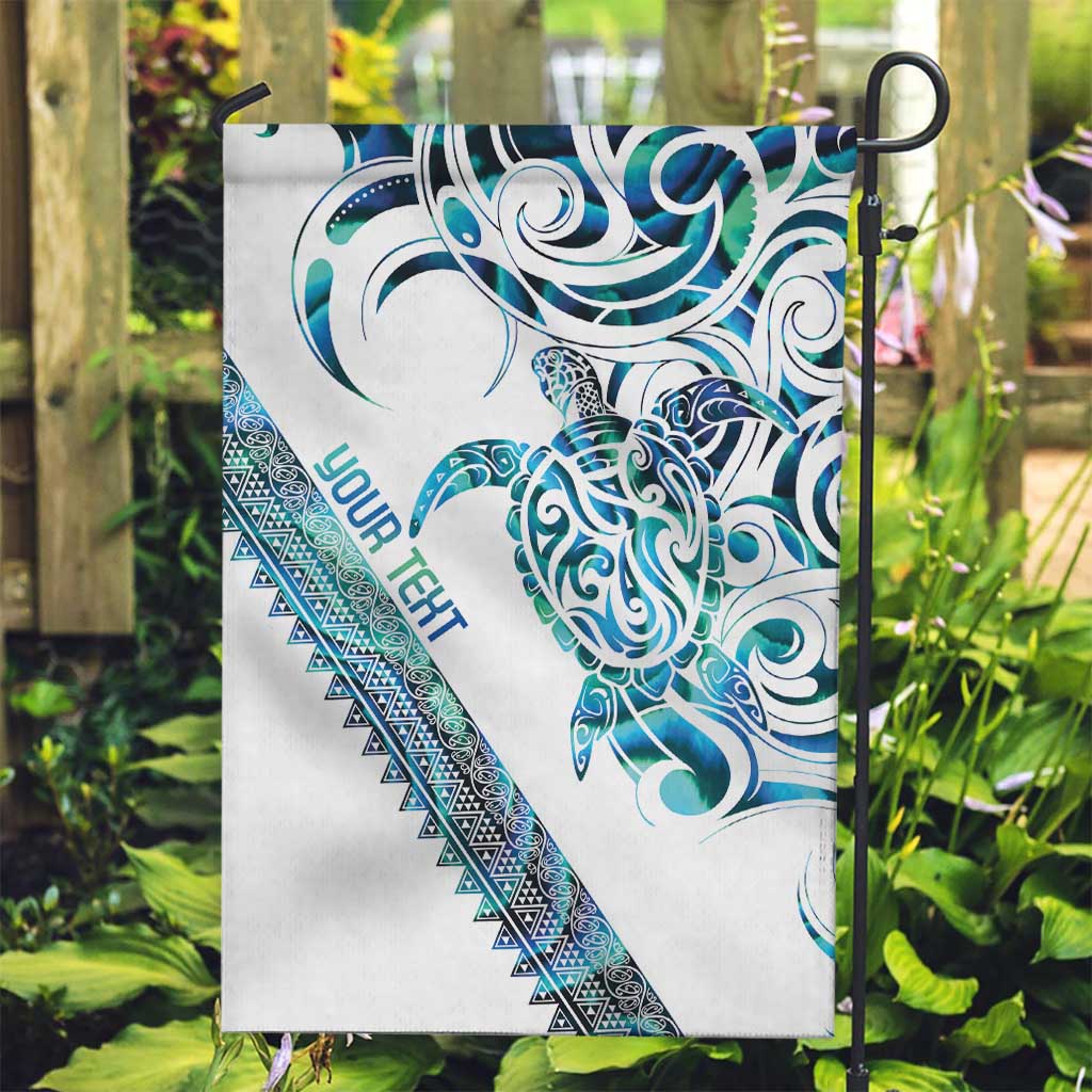 Kahui Whetu Paua shell Kowhaiwhai Taniko Personalised Garden Flag Turtle Tattoo Maori Tribal Style