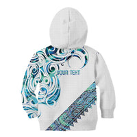 Kahui Whetu Paua shell Kowhaiwhai Taniko Personalised Kid Hoodie Turtle Tattoo Maori Tribal Style