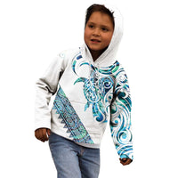 Kahui Whetu Paua shell Kowhaiwhai Taniko Personalised Kid Hoodie Turtle Tattoo Maori Tribal Style