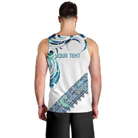 Kahui Whetu Paua shell Kowhaiwhai Taniko Personalised Men Tank Top Turtle Tattoo Maori Tribal Style