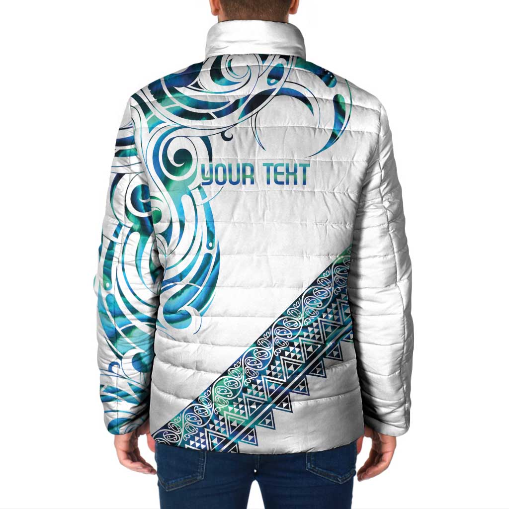Kahui Whetu Paua shell Kowhaiwhai Taniko Personalised Padded Jacket Turtle Tattoo Maori Tribal Style LT9 - Polynesian Pride