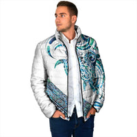 Kahui Whetu Paua shell Kowhaiwhai Taniko Personalised Padded Jacket Turtle Tattoo Maori Tribal Style LT9 - Polynesian Pride