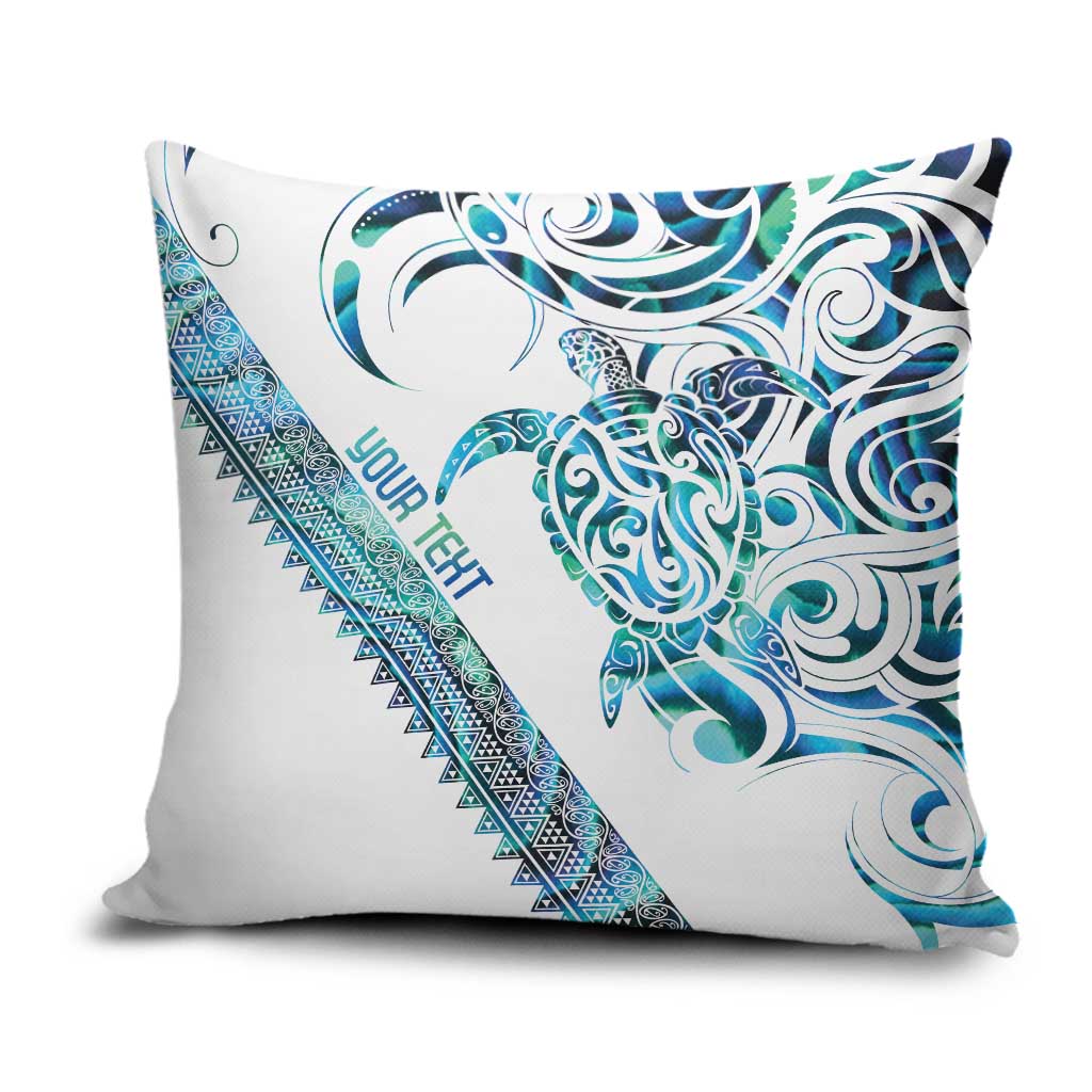 Kahui Whetu Paua shell Kowhaiwhai Taniko Personalised Pillow Cover Turtle Tattoo Maori Tribal Style