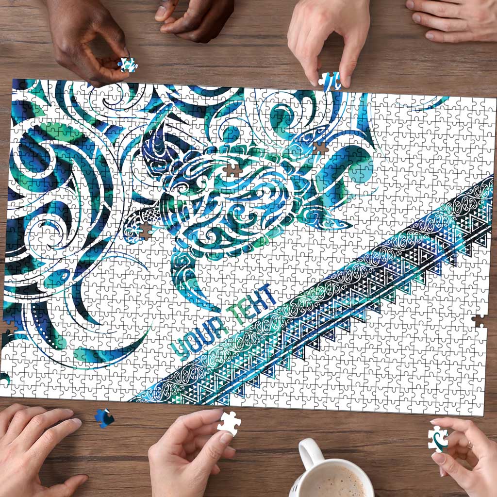 Kahui Whetu Paua shell Kowhaiwhai Taniko Personalised Puzzle Turtle Tattoo Maori Tribal Style LT9 - Polynesian Pride