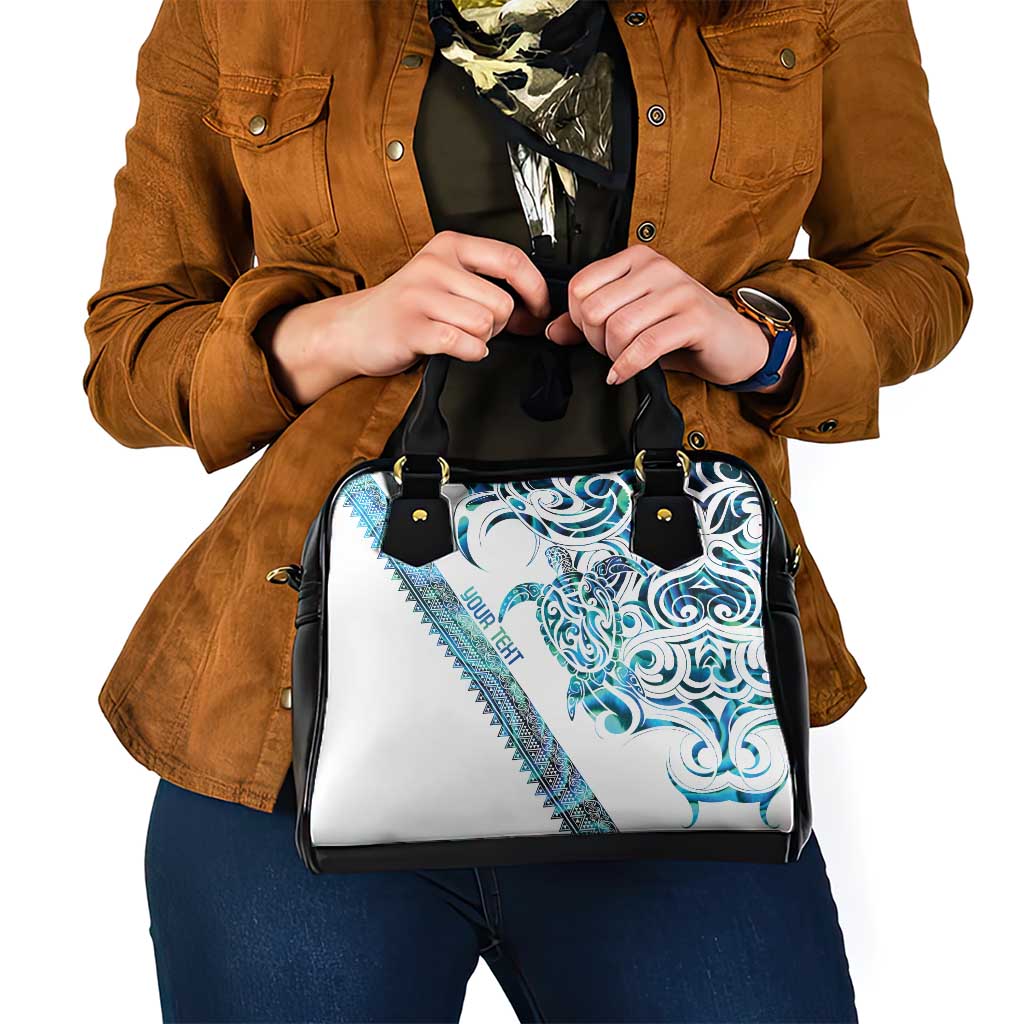 Kahui Whetu Paua shell Kowhaiwhai Taniko Personalised Shoulder Handbag Turtle Tattoo Maori Tribal Style