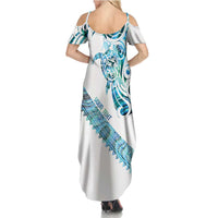 Kahui Whetu Paua shell Kowhaiwhai Taniko Personalised Summer Maxi Dress Turtle Tattoo Maori Tribal Style LT9 - Polynesian Pride