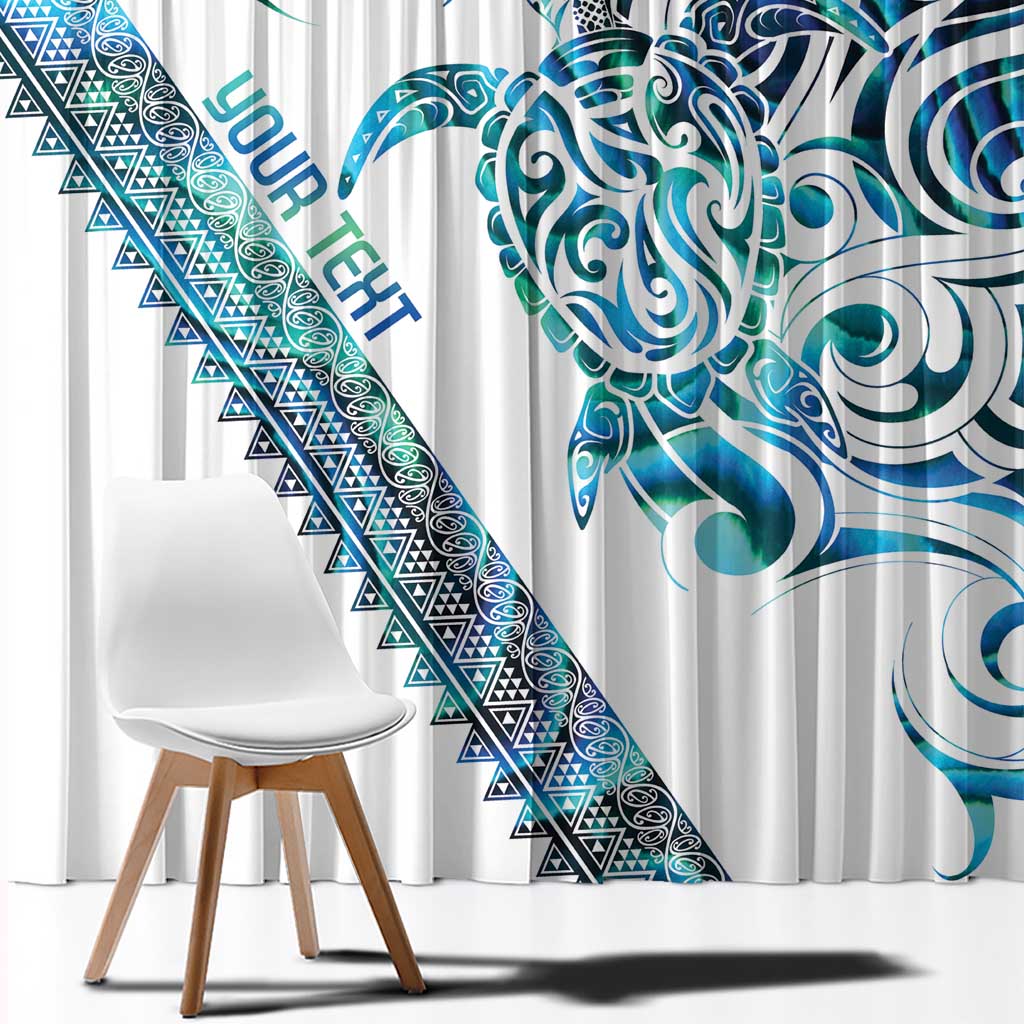 Kahui Whetu Paua shell Kowhaiwhai Taniko Personalised Window Curtain Turtle Tattoo Maori Tribal Style LT9 - Polynesian Pride