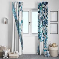 Kahui Whetu Paua shell Kowhaiwhai Taniko Personalised Window Curtain Turtle Tattoo Maori Tribal Style LT9 - Polynesian Pride