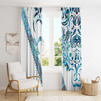 Kahui Whetu Paua shell Kowhaiwhai Taniko Personalised Window Curtain Turtle Tattoo Maori Tribal Style LT9 - Polynesian Pride