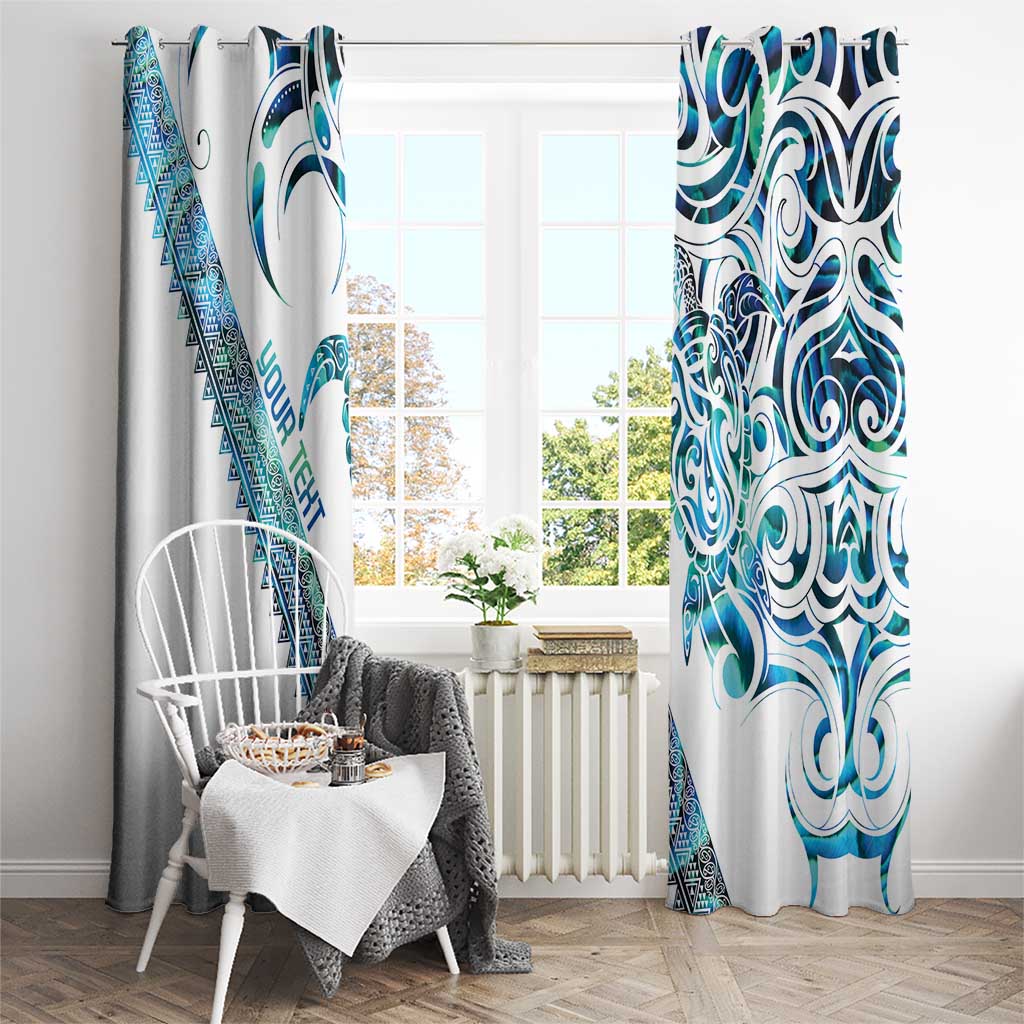 Kahui Whetu Paua shell Kowhaiwhai Taniko Personalised Window Curtain Turtle Tattoo Maori Tribal Style LT9 - Polynesian Pride