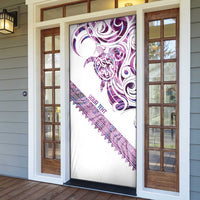 Mawhero Paua shell Kowhaiwhai Taniko Personalised Door Cover Turtle Tattoo Maori Tribal Style