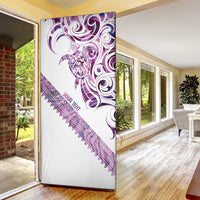 Mawhero Paua shell Kowhaiwhai Taniko Personalised Door Cover Turtle Tattoo Maori Tribal Style