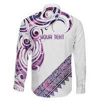 Mawhero Paua shell Kowhaiwhai Taniko Personalised Family Matching Puletasi and Hawaiian Shirt Turtle Tattoo Maori Tribal Style