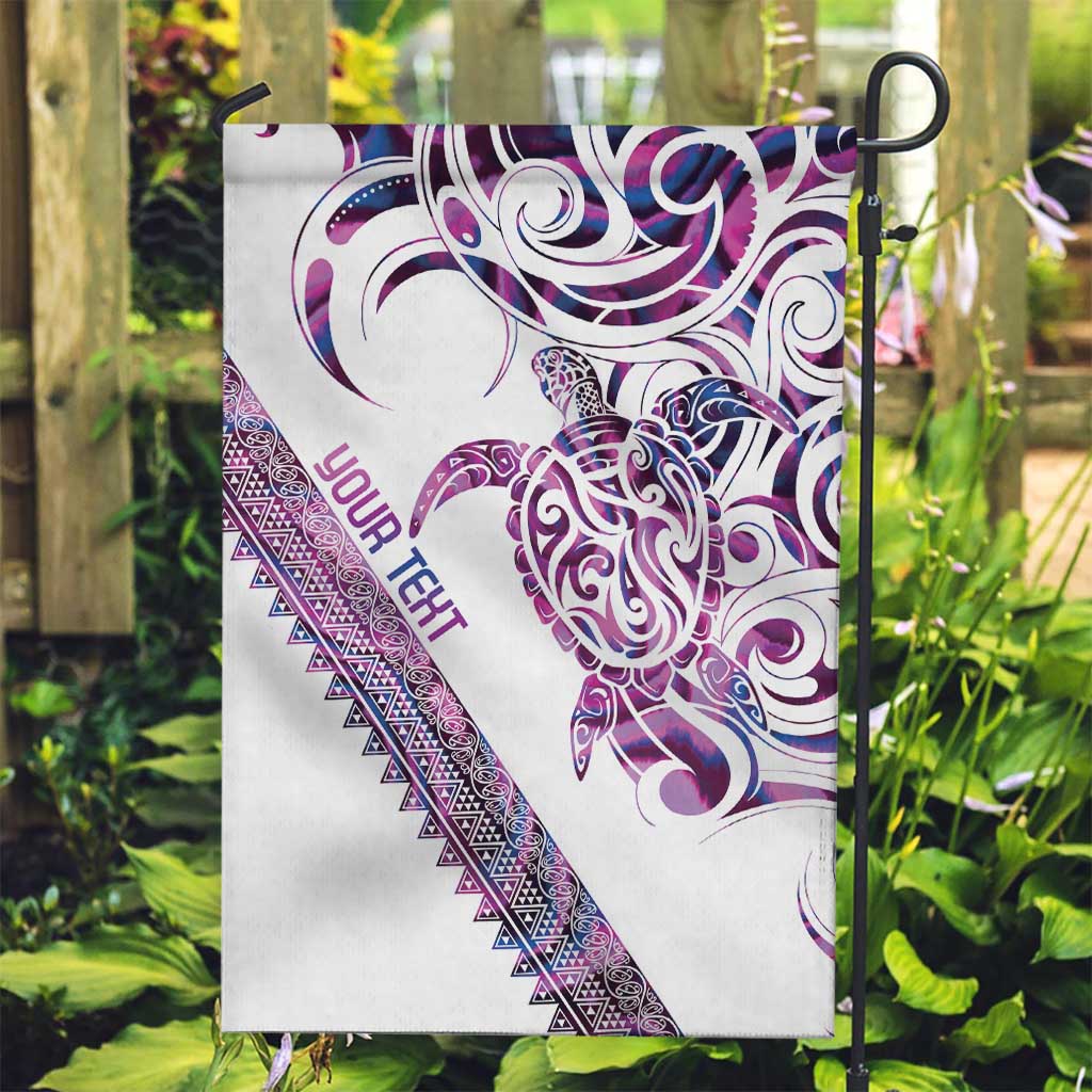 Mawhero Paua shell Kowhaiwhai Taniko Personalised Garden Flag Turtle Tattoo Maori Tribal Style