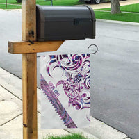 Mawhero Paua shell Kowhaiwhai Taniko Personalised Garden Flag Turtle Tattoo Maori Tribal Style