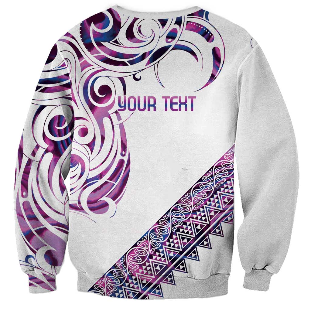 Mawhero Paua shell Kowhaiwhai Taniko Personalised Sweatshirt Turtle Tattoo Maori Tribal Style LT9 - Polynesian Pride