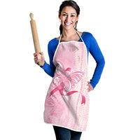 Breast Cancer Awareness Apron Maile Pikake Lokelani Crown Flower Lei Inspired LT9 - Polynesian Pride