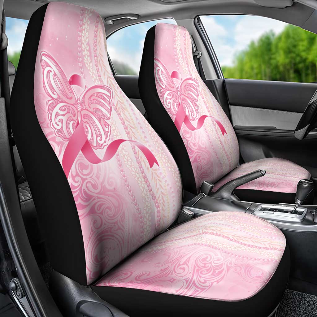 Breast Cancer Awareness Car Seat Cover Maile Pikake Lokelani Crown Flower Lei Inspired