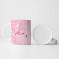 Breast Cancer Awareness Ceramic Mug Maile Pikake Lokelani Crown Flower Lei Inspired LT9 - Polynesian Pride