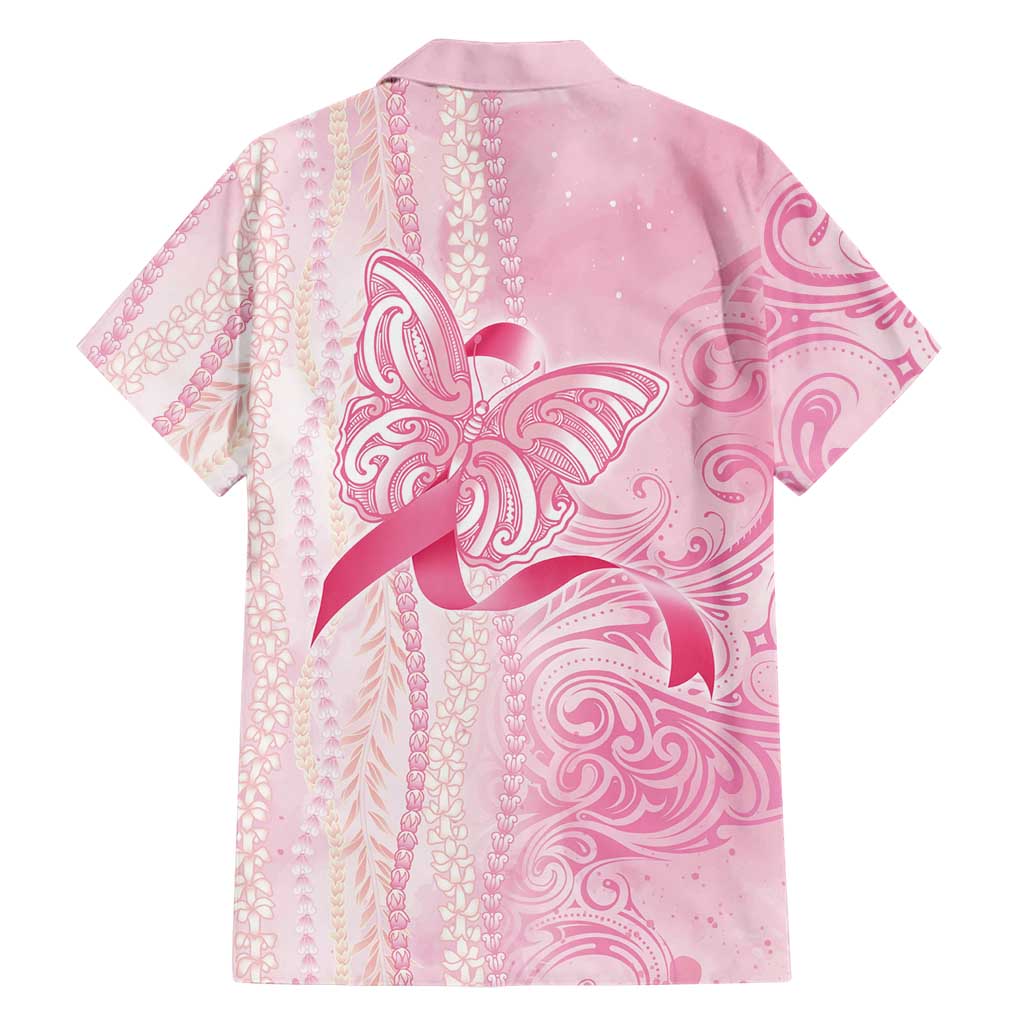 Breast Cancer Awareness Family Matching Mermaid Dress and Hawaiian Shirt Maile Pikake Lokelani Crown Flower Lei Inspired