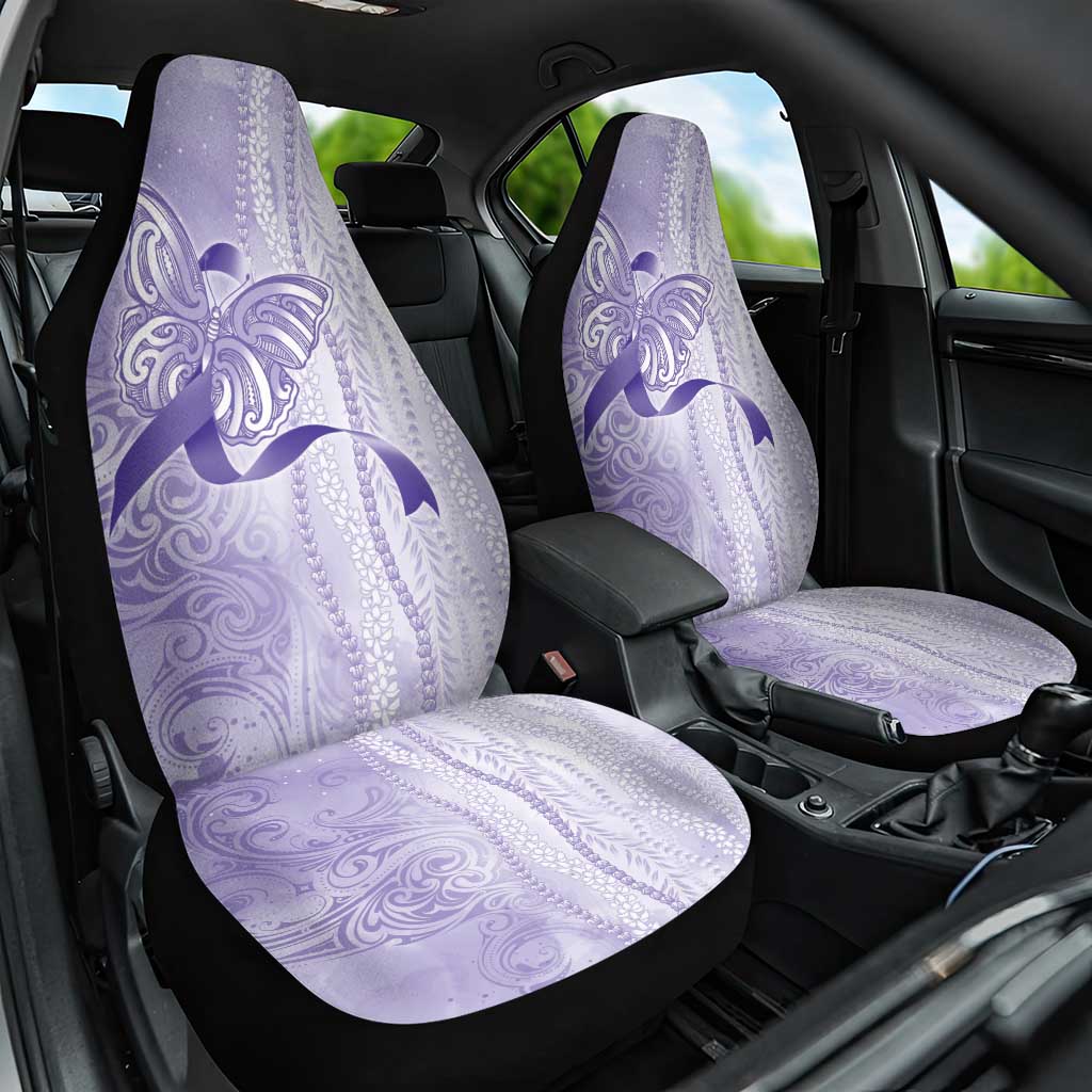 Epilepsy Awareness Car Seat Cover Maile Pikake Lokelani Crown Flower Lei Inspired
