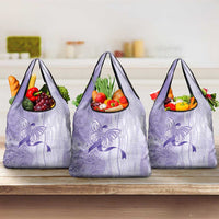Epilepsy Awareness Grocery Bag Maile Pikake Lokelani Crown Flower Lei Inspired