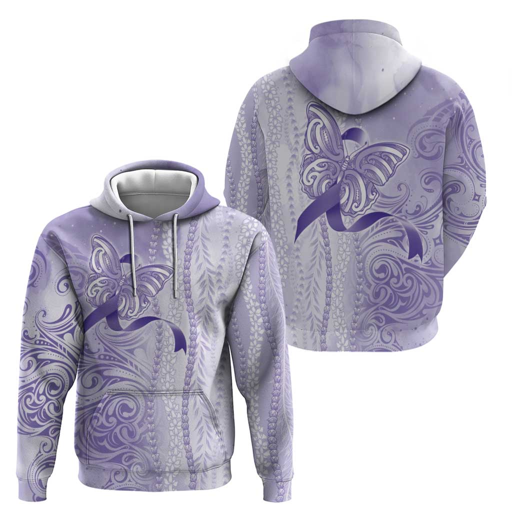Epilepsy Awareness Hoodie Maile Pikake Lokelani Crown Flower Lei Inspired LT9 - Polynesian Pride