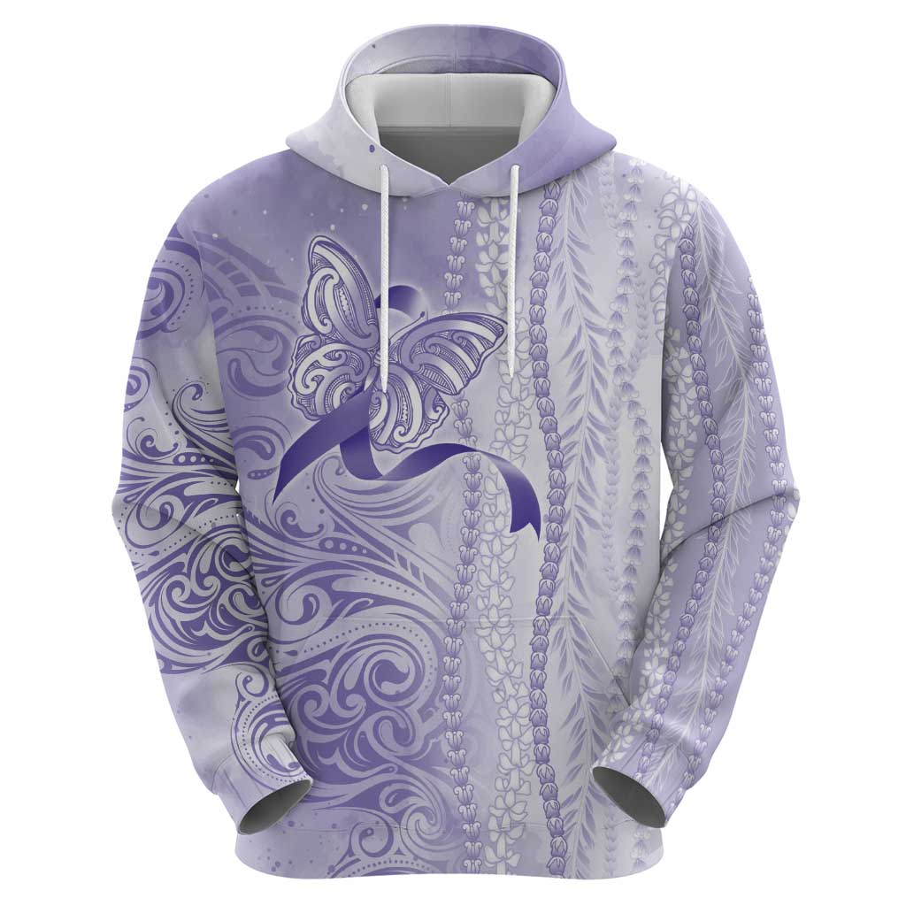 Epilepsy Awareness Hoodie Maile Pikake Lokelani Crown Flower Lei Inspired LT9 - Polynesian Pride