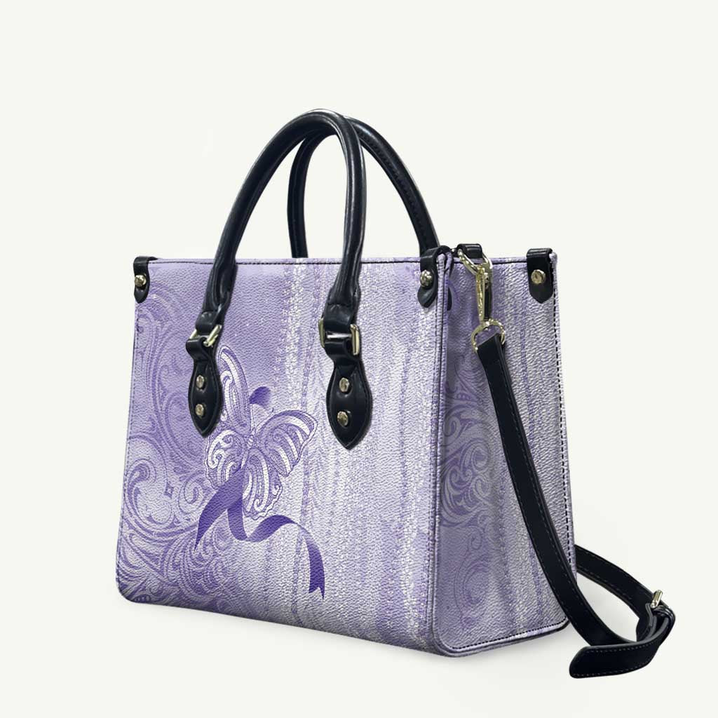 Epilepsy Awareness Leather Bag Maile Pikake Lokelani Crown Flower Lei Inspired