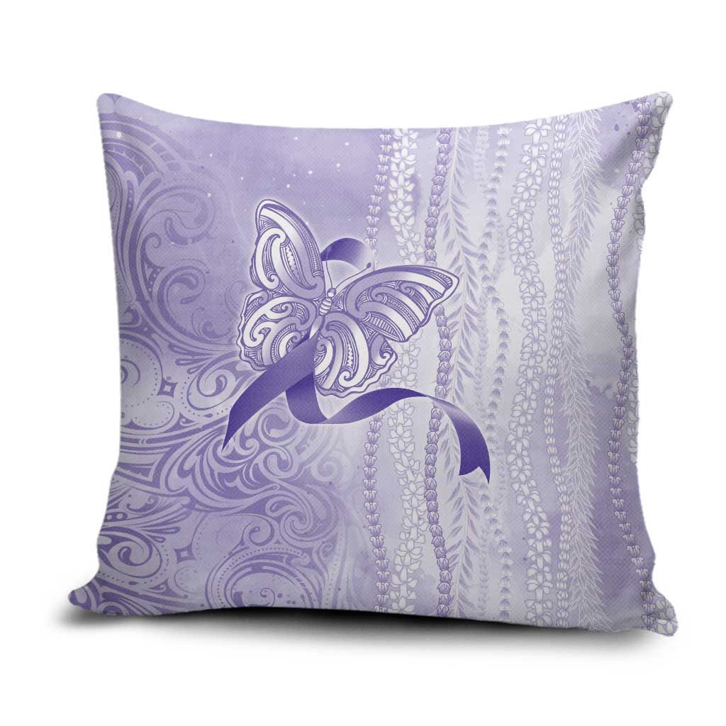 Epilepsy Awareness Pillow Cover Maile Pikake Lokelani Crown Flower Lei Inspired