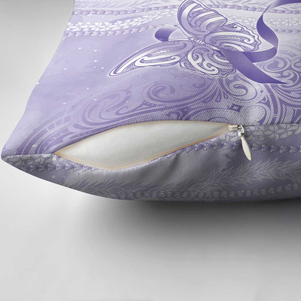 Epilepsy Awareness Pillow Cover Maile Pikake Lokelani Crown Flower Lei Inspired