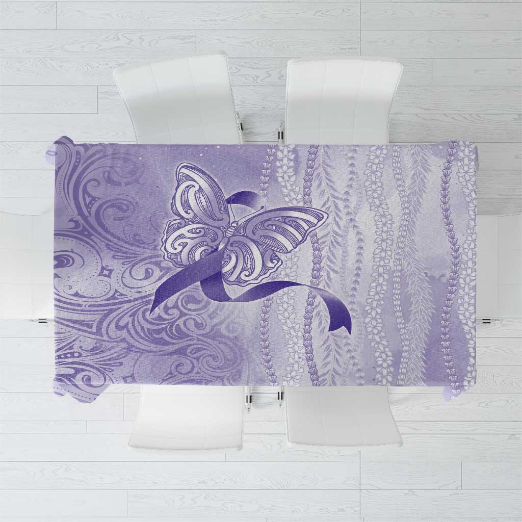 Epilepsy Awareness Tablecloth Maile Pikake Lokelani Crown Flower Lei Inspired