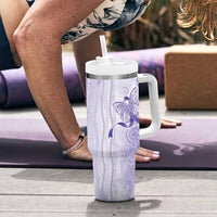 Epilepsy Awareness Tumbler With Handle Maile Pikake Lokelani Crown Flower Lei Inspired LT9 - Polynesian Pride