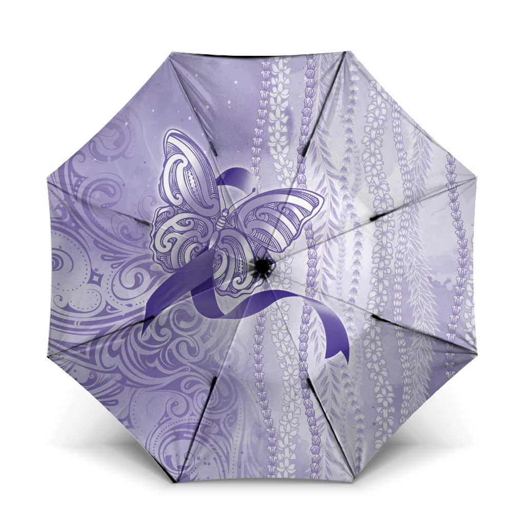 Epilepsy Awareness Umbrella Maile Pikake Lokelani Crown Flower Lei Inspired