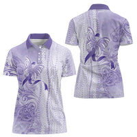 Epilepsy Awareness Women Polo Shirt Maile Pikake Lokelani Crown Flower Lei Inspired