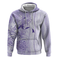 Epilepsy Awareness Zip Hoodie Maile Pikake Lokelani Crown Flower Lei Inspired LT9 Pullover Hoodie Purple - Polynesian Pride