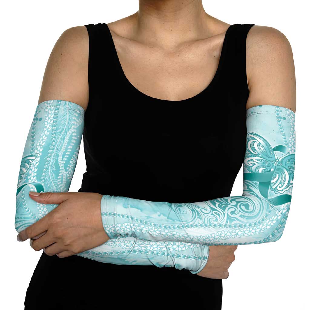PTSD Awareness Arm Sleeves Maile Pikake Lokelani Crown Flower Lei Inspired