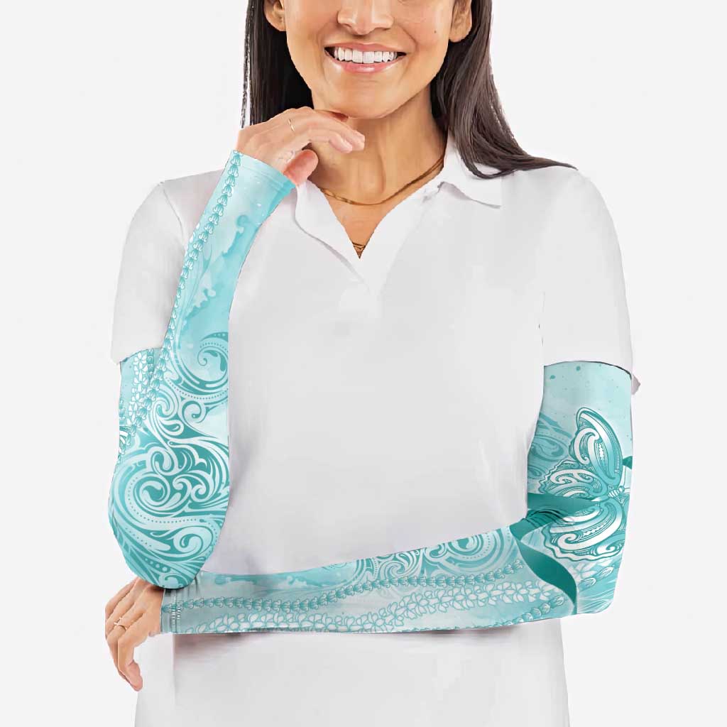 PTSD Awareness Arm Sleeves Maile Pikake Lokelani Crown Flower Lei Inspired